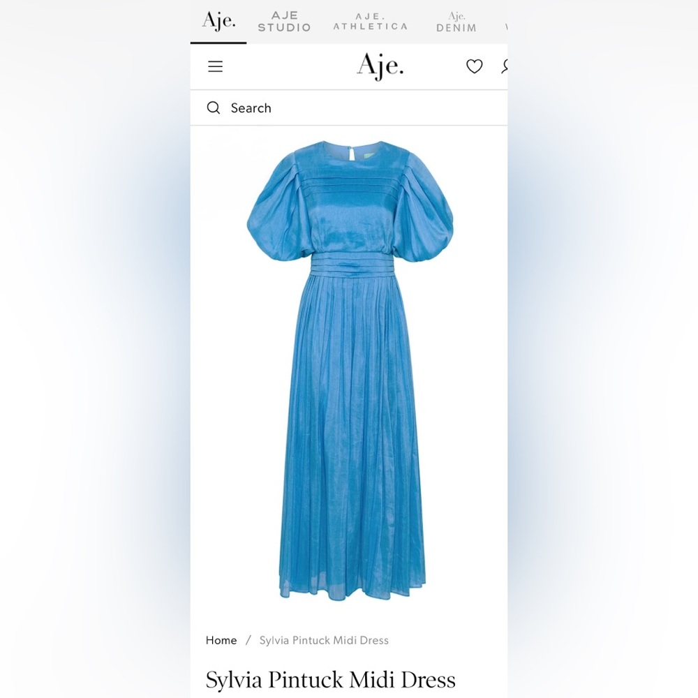 Aje Sylvia Pintuck Midi Dress